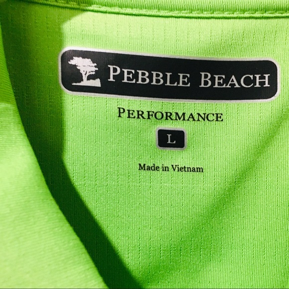 Pebble Beach men’s Dry Lux Performance Golf polo shirt Irish lucky green - Picture 4 of 6
